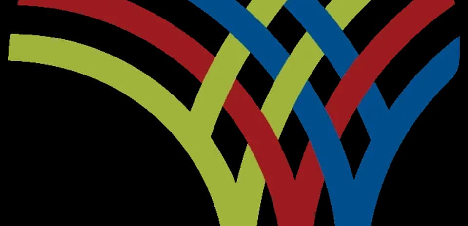 Colorful abstract logo with intertwining lines