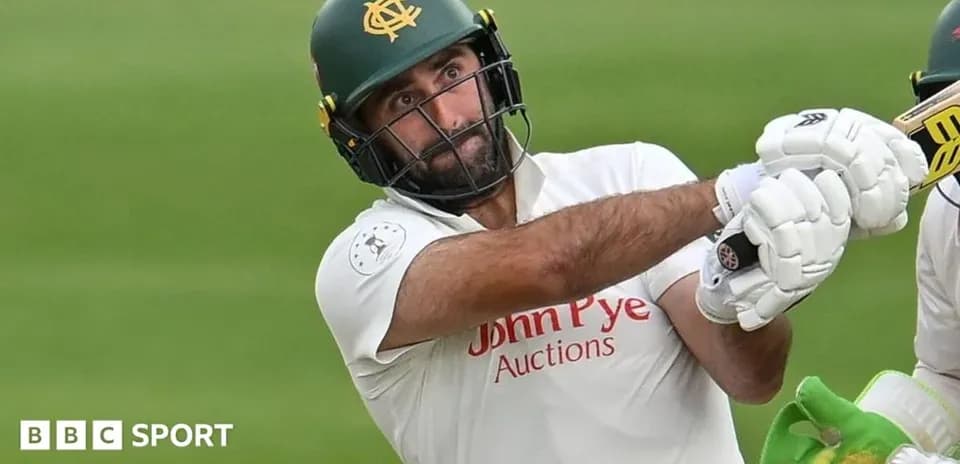 Batsman hitting the ball during a cricket match