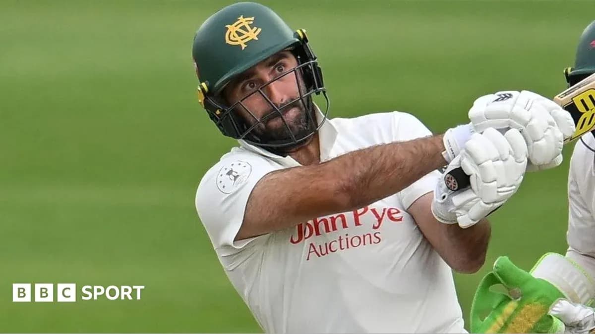 Batsman hitting the ball during a cricket match