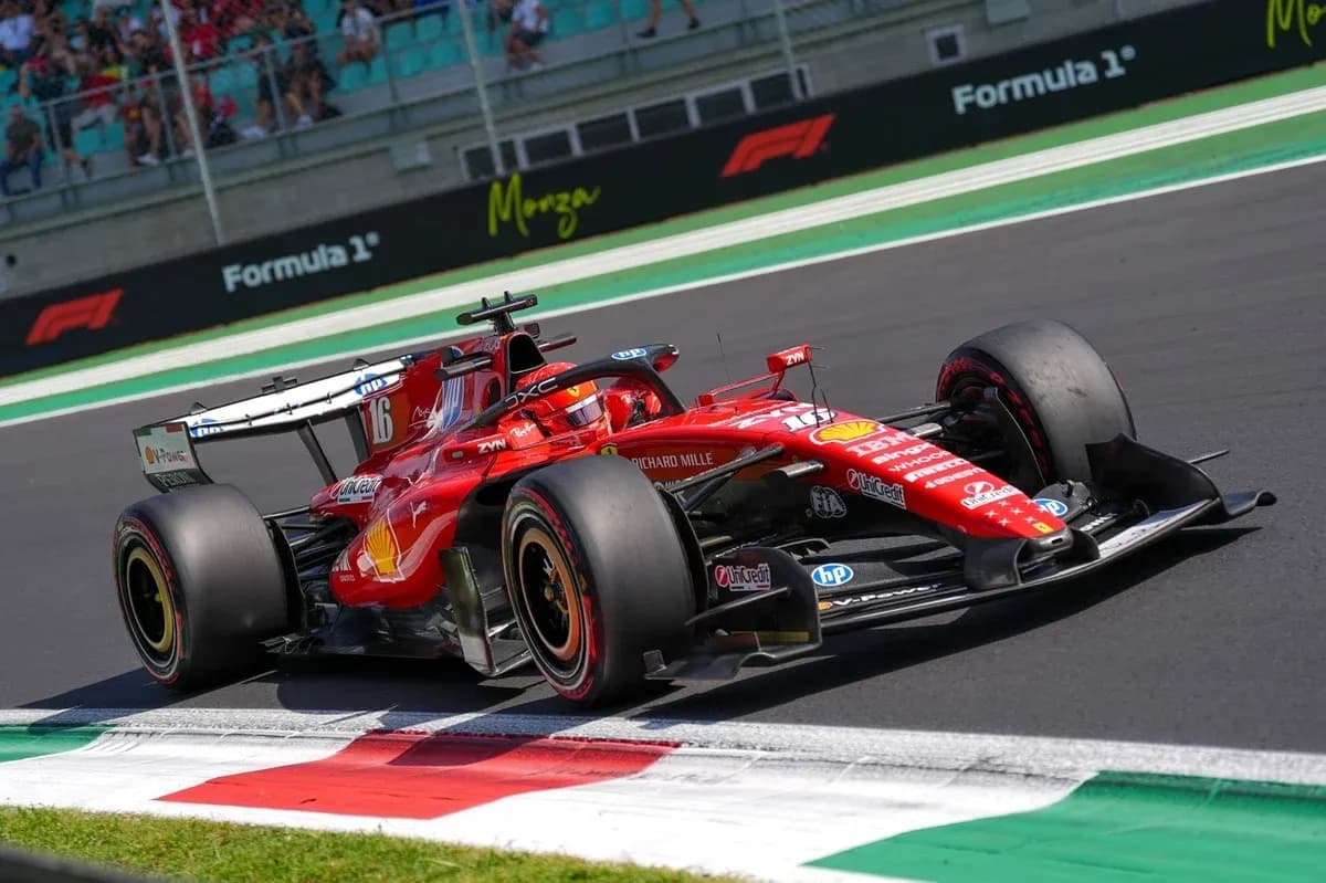 Ferrari Formula 1 car racing on track