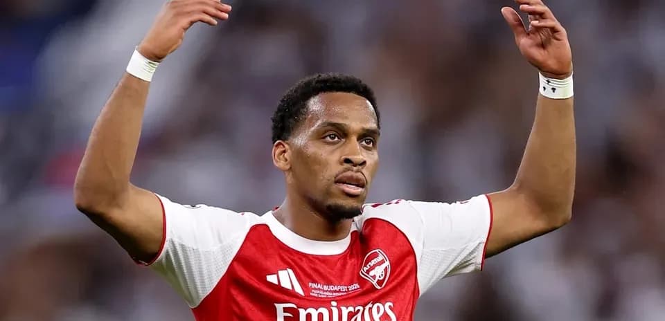 Arsenal player gesturing during a match