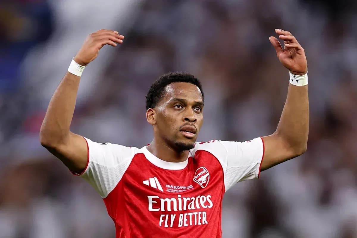 Arsenal player gesturing during a match