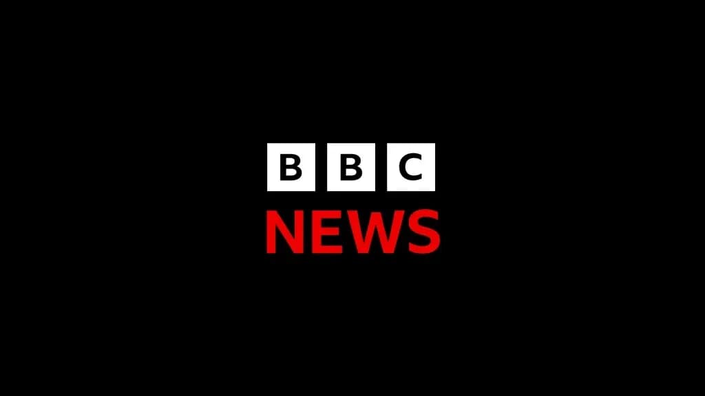 BBC News logo on black background