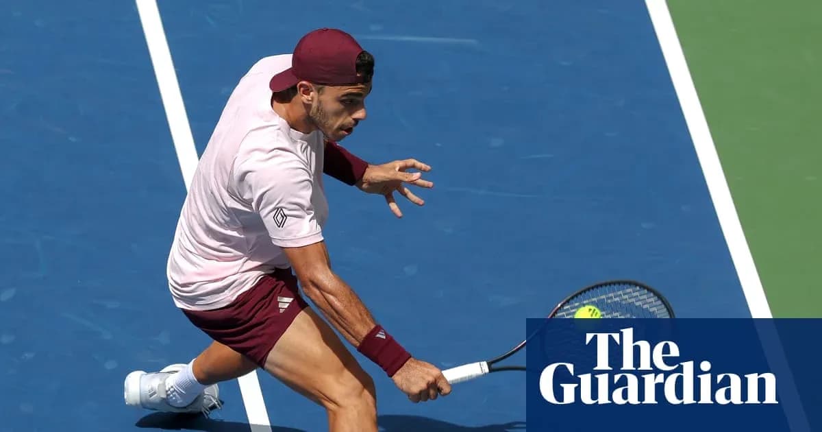 Player hitting a backhand on tennis court