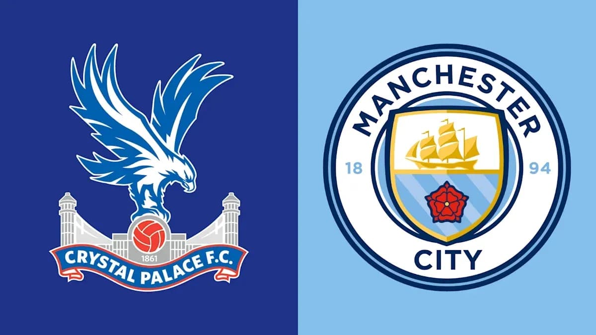 Logos of Crystal Palace and Manchester City