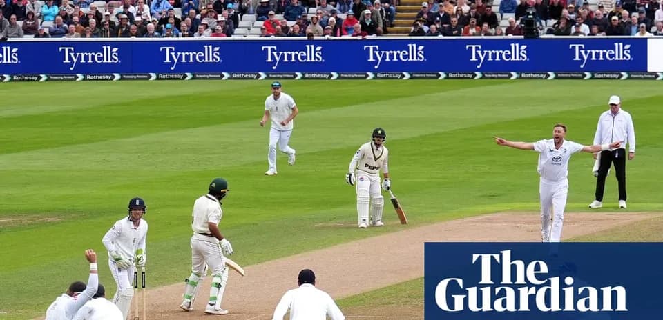 Bowler appealing for an out during cricket match