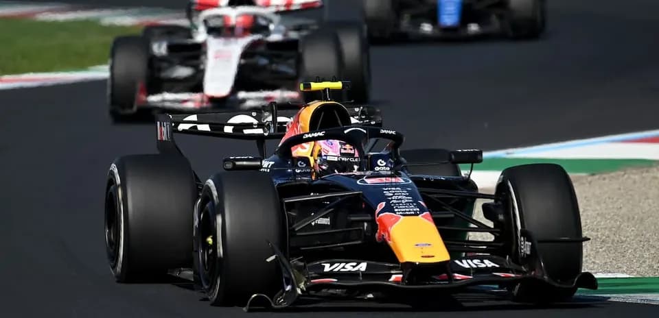 Red Bull Racing car leading during a Formula 1 race