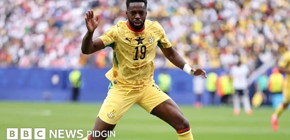 Player from Ghana in action during match