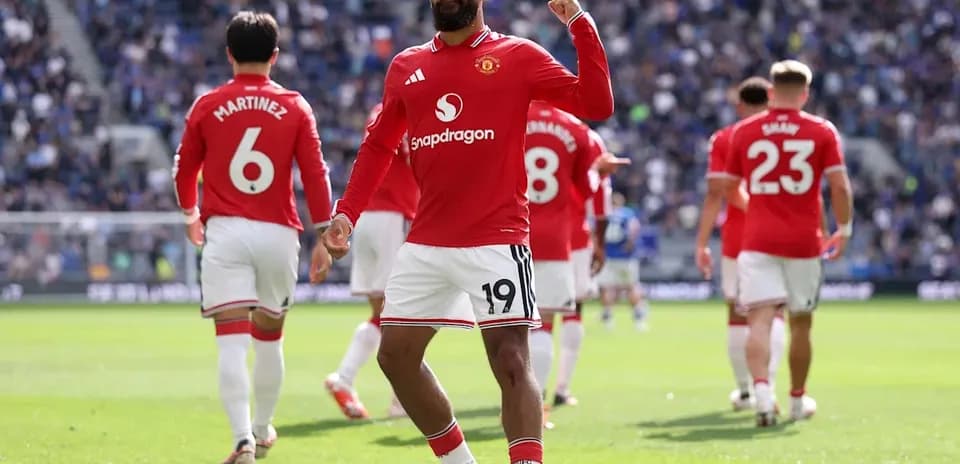 Player celebrating after scoring during match