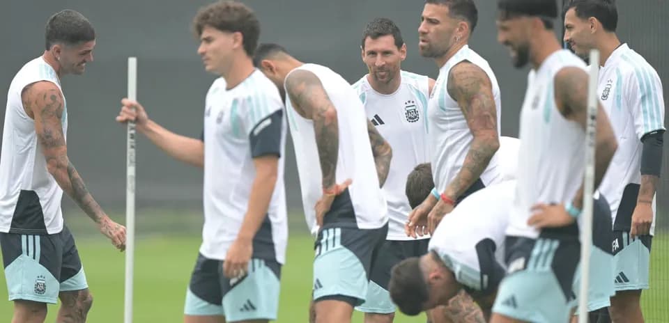 Argentina national team players during training session