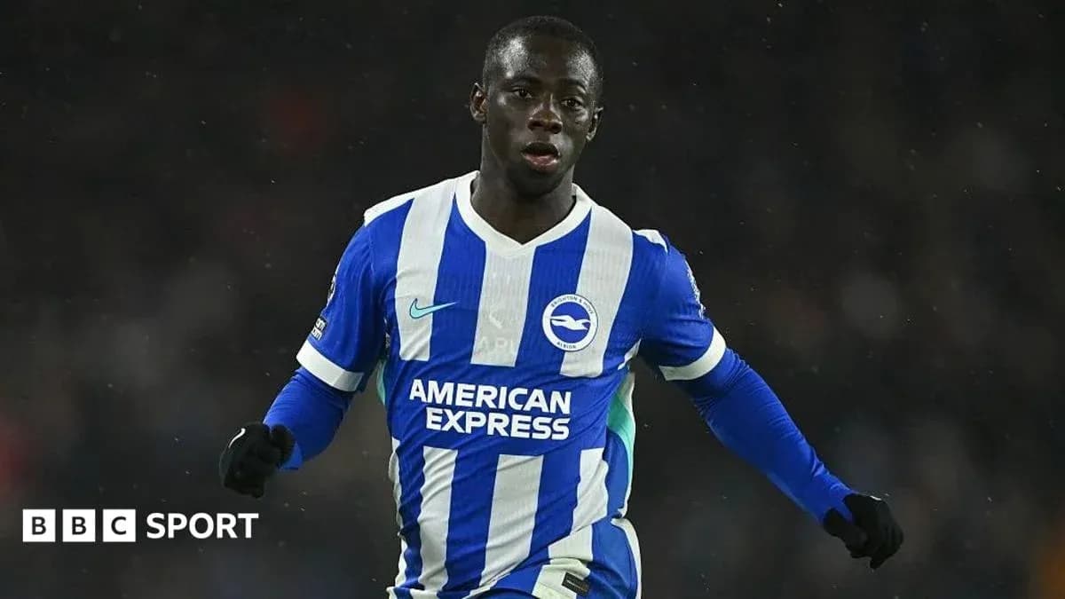 Player in Brighton kit celebrating during match