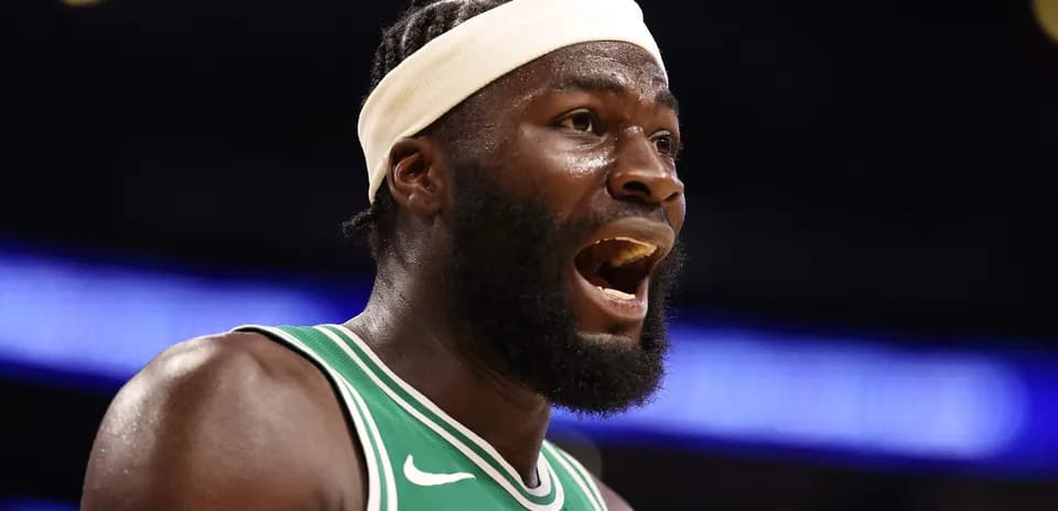 Player shouting during a basketball game