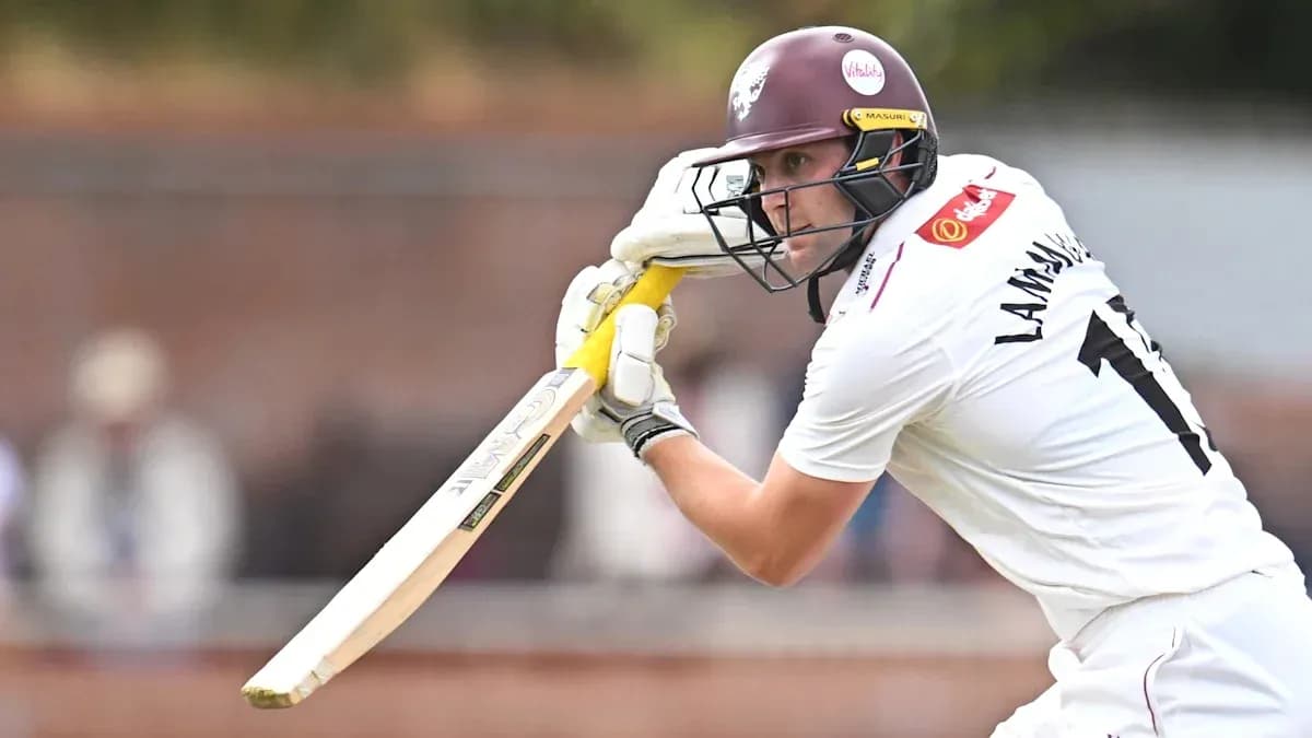 Batsman playing a shot during cricket match