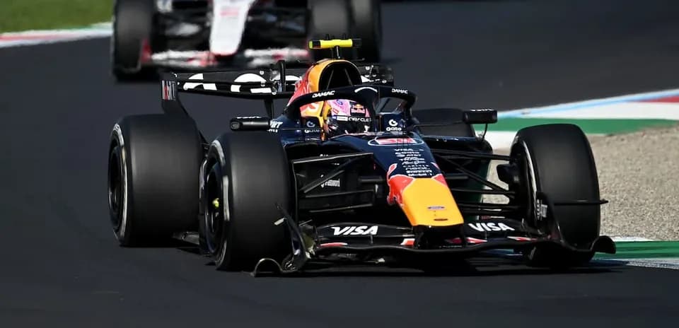 Red Bull Racing car driving on track during race