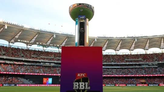 BBL trophy displayed in stadium before match