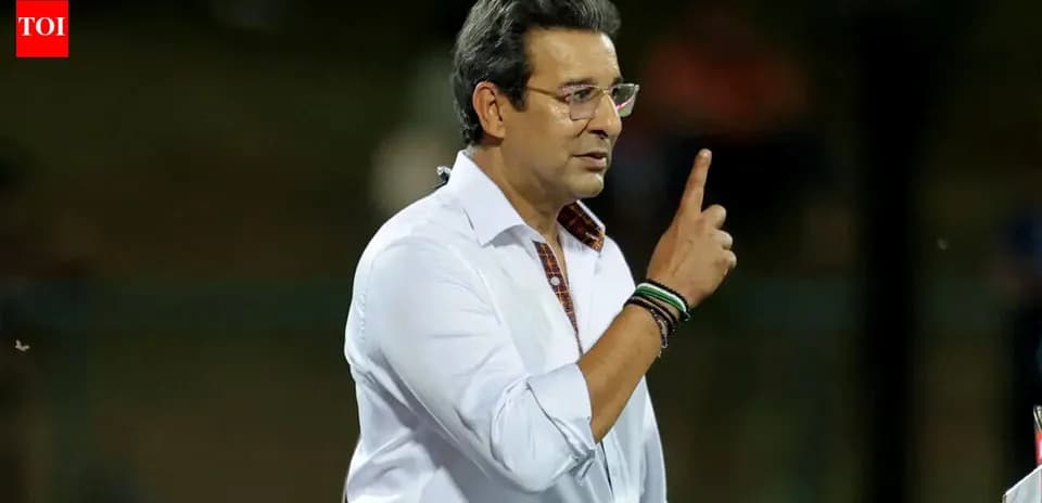 Cricket analyst speaking during a broadcast segment