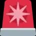 Red emergency light with pink starburst design