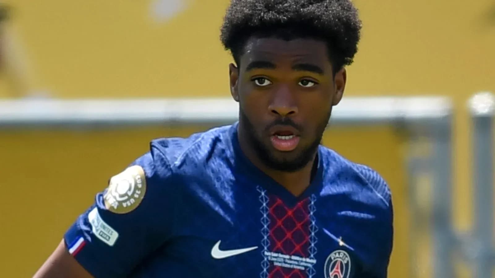 Player in Paris Saint-Germain jersey during match