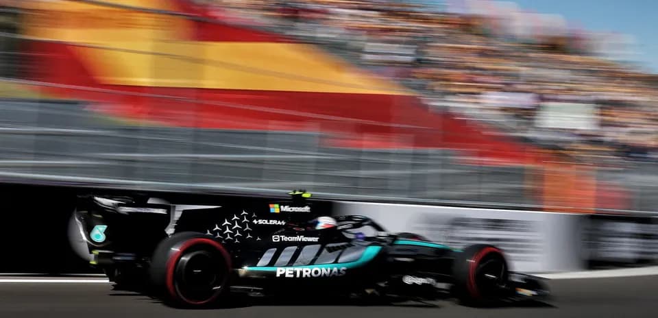 Formula 1 car racing on track during event