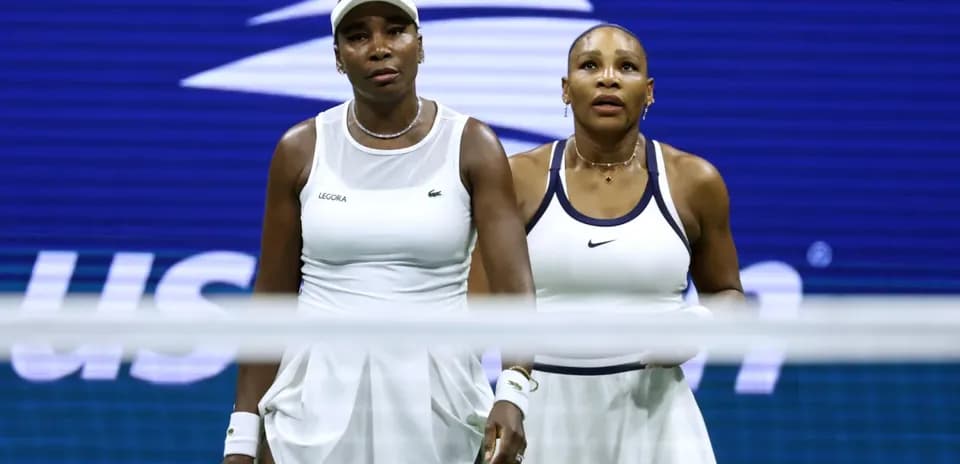 Venus and Serena Williams during tennis match