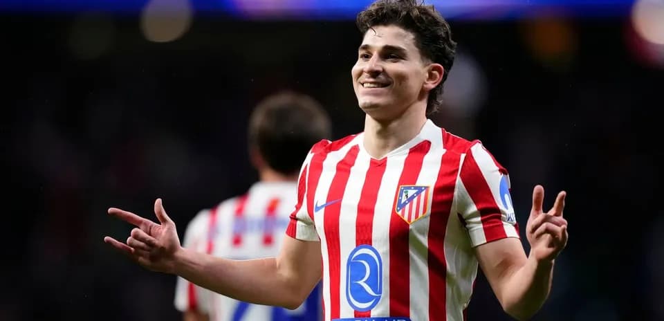 Atletico Madrid player celebrating after scoring
