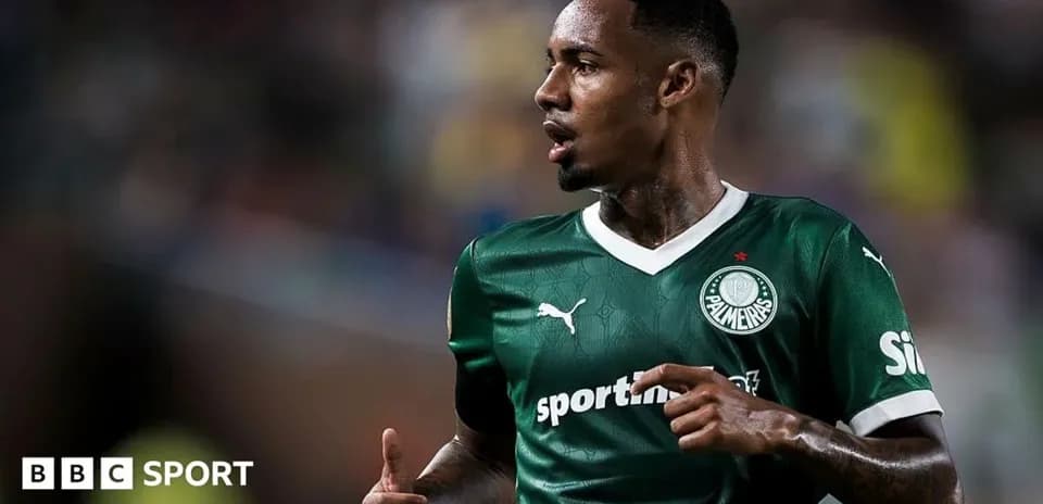 Player in Palmeiras jersey celebrating during match