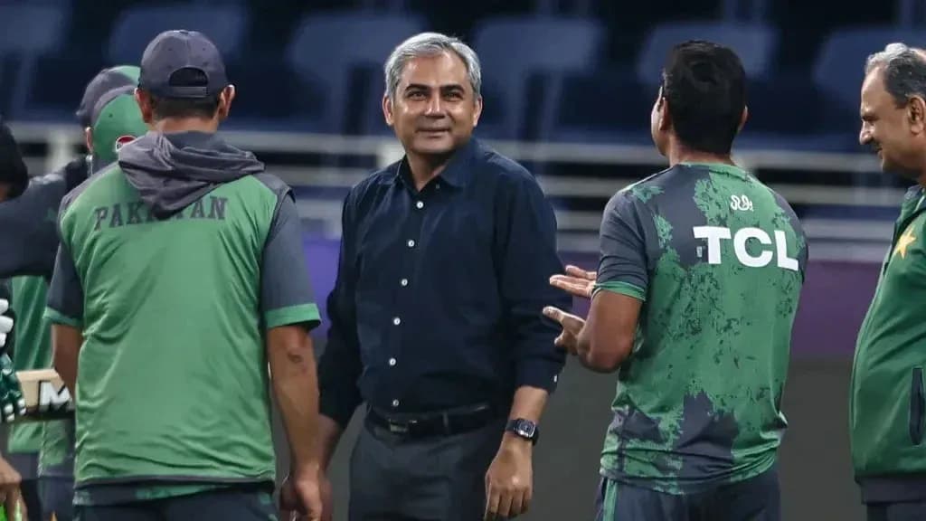 Cricket team discussing strategies during practice session
