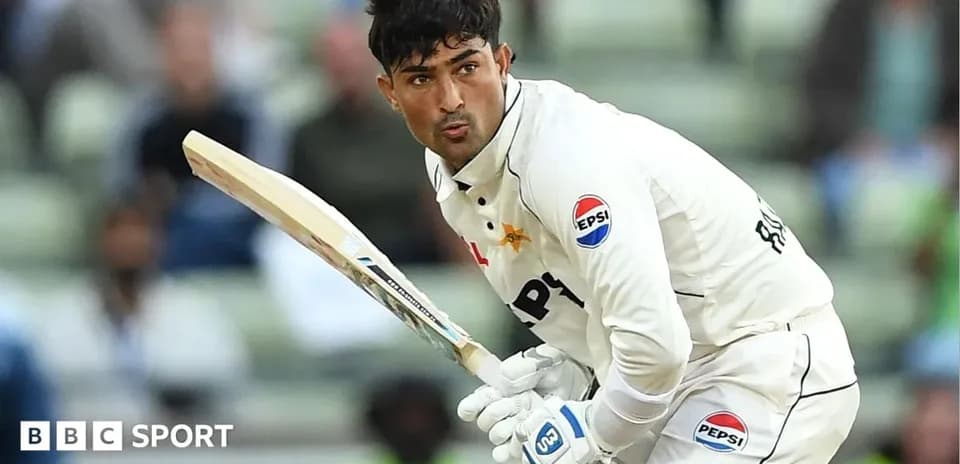 Batsman preparing to hit the ball during match