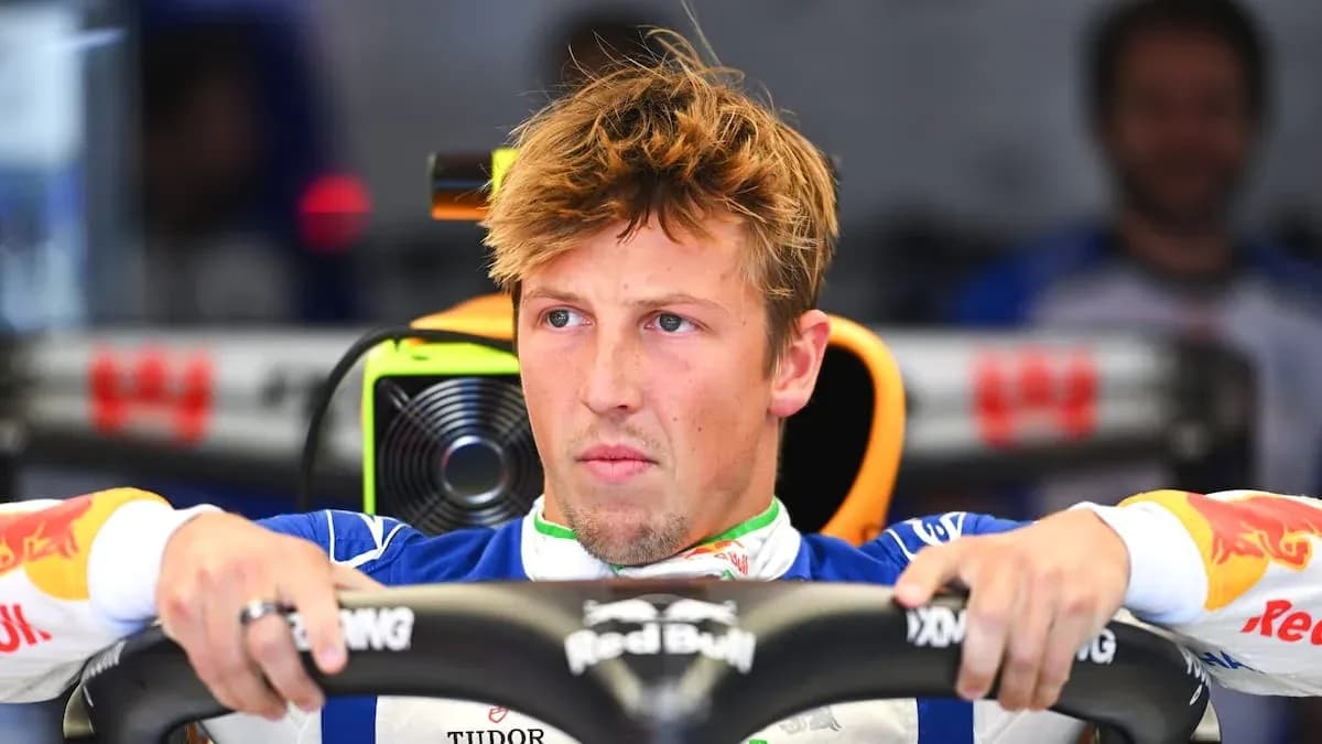 Driver focused inside Formula 1 car cockpit