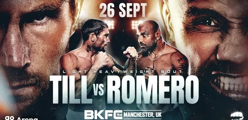 Promotional poster for Till vs Romero fight event