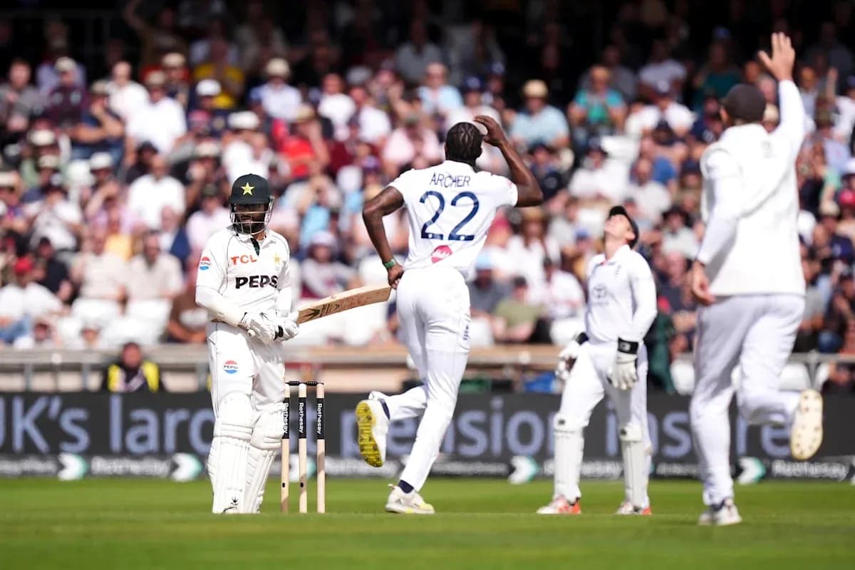 Bowler celebrating wicket during cricket match