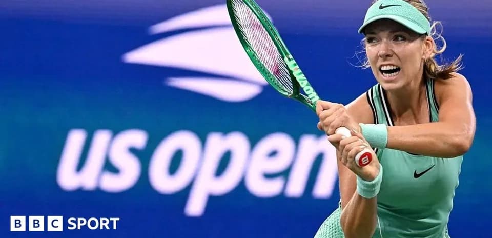 Player preparing to hit a backhand at US Open