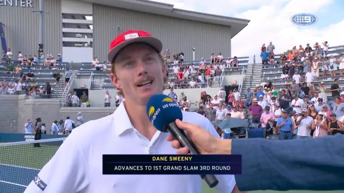 Dane Sweeny interviewed after advancing in tournament Dane Sweeny interviewed after advancing in tournament