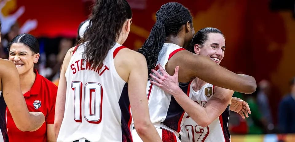 Players celebrating and hugging after a game