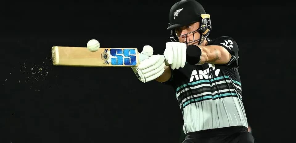 Batsman hitting a cricket ball during match