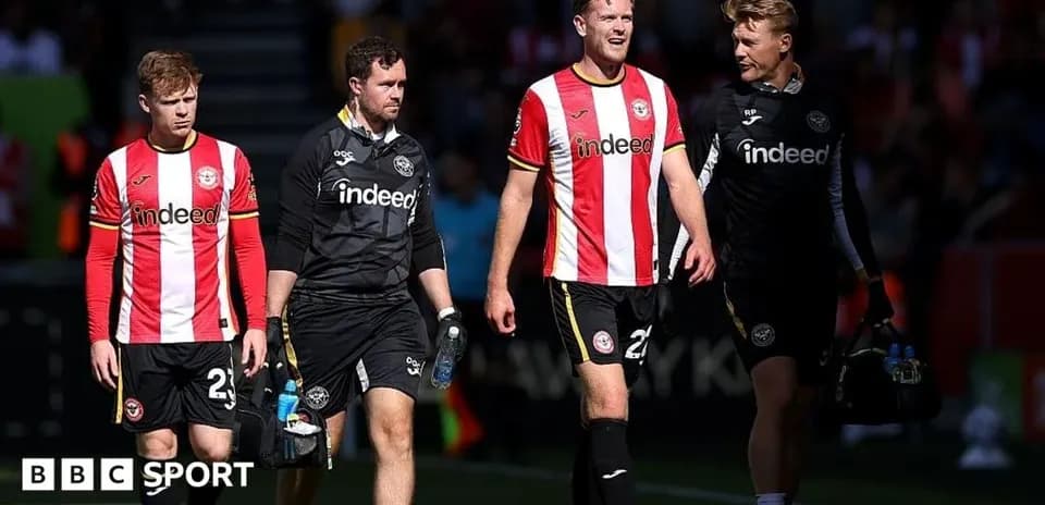 Brentford players leaving the pitch after a match