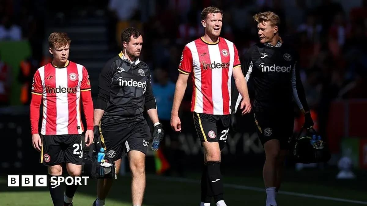 Brentford players leaving the pitch after a match