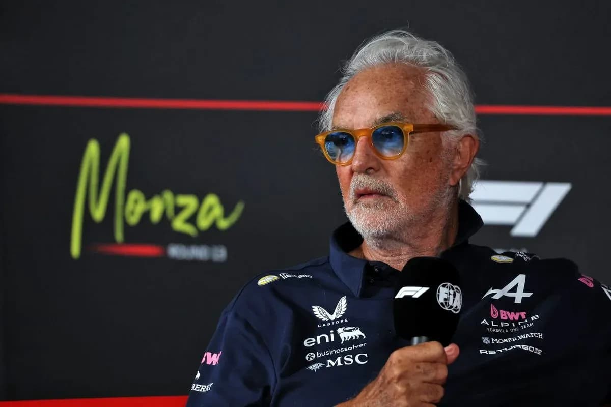 Team principal speaking at Monza press conference