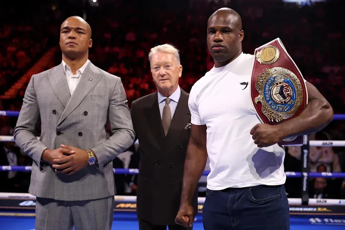 Two boxers and a promoter at boxing event
