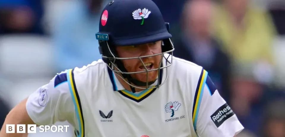 Batsman from Yorkshire CCC preparing to strike