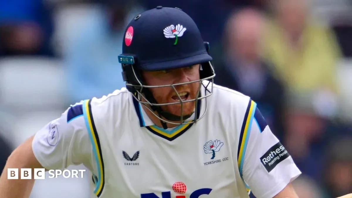 Batsman from Yorkshire CCC preparing to strike