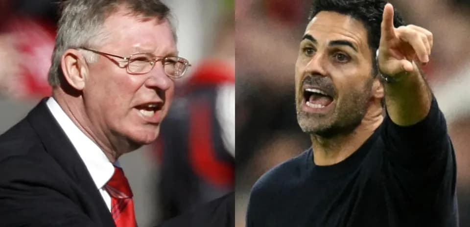 Two football managers arguing on the sidelines
