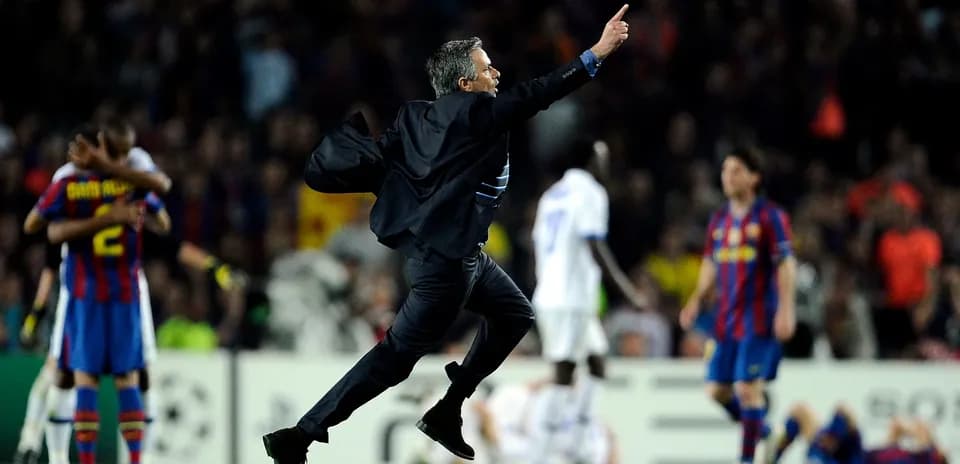 Coach celebrating passionately after match conclusion