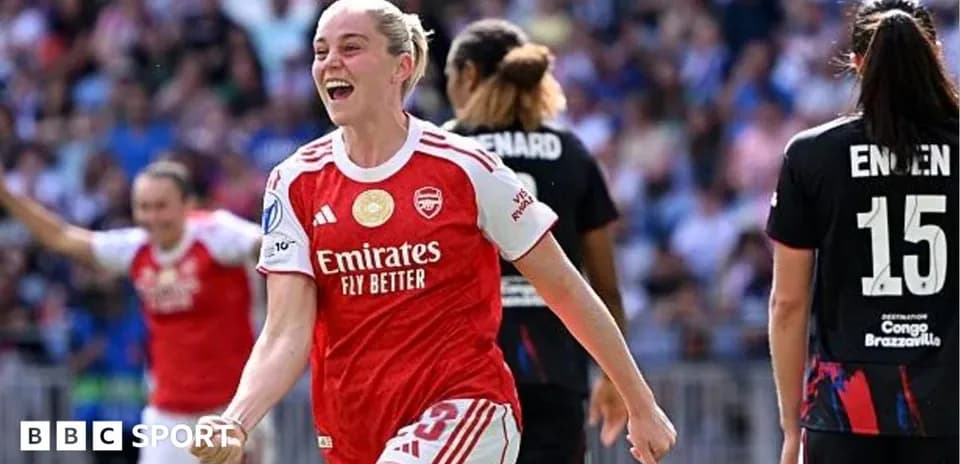 Arsenal player celebrating during match against opponents
