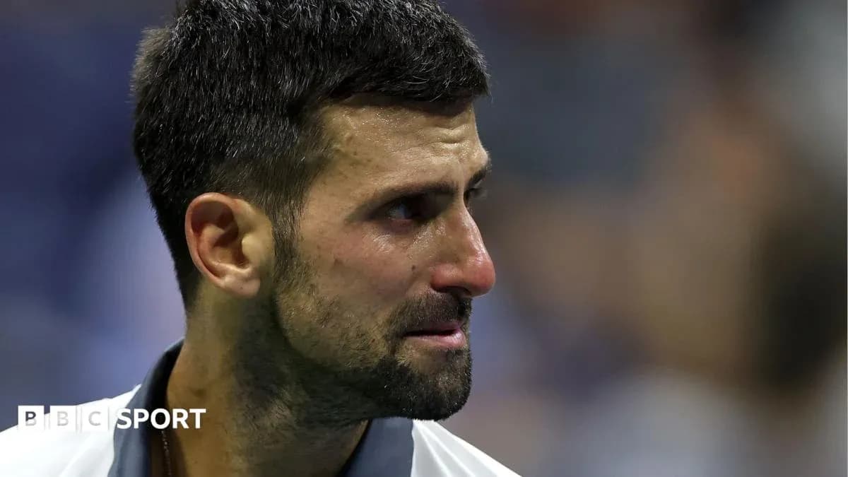 Tennis player with tears after a match