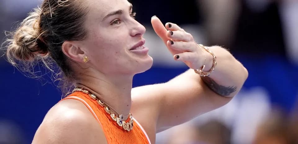 Tennis player celebrating after match victory