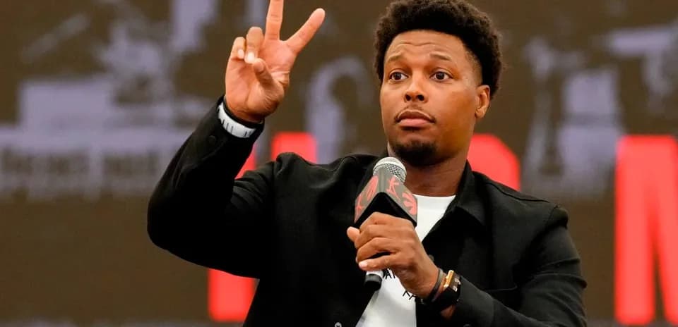 Player gesturing during a press conference