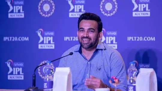 Cricketer speaking at IPL auction press conference