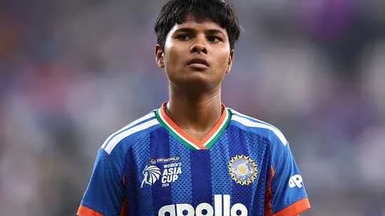 Player in India jersey during Asia Cup match