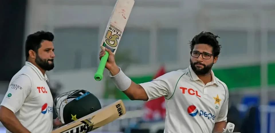 Pakistani batsman celebrating after scoring runs
